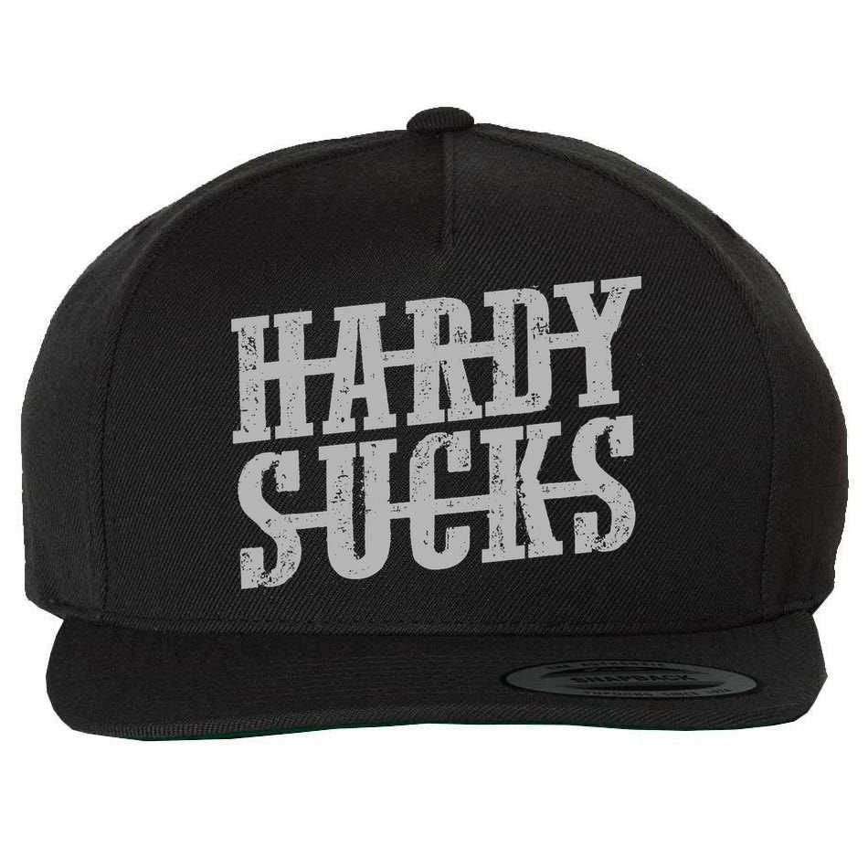 Vintage Cowboy Hardy_ Sucks Country Funny Wool Snapback Cap