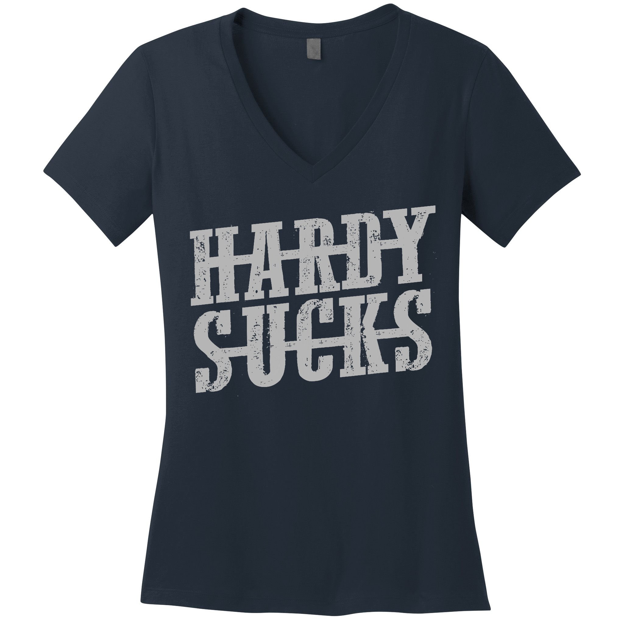 Vintage Cowboy Hardy_ Sucks Country Funny Women's V-Neck T-Shirt