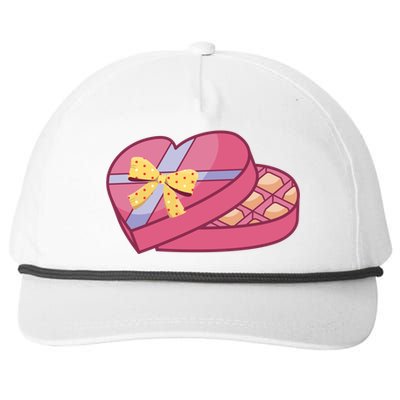 Valentines Chocolate Heart Shape Chocolate Hearts Cocoa Cool Gift Snapback Five-Panel Rope Hat