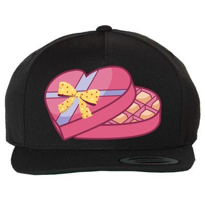 Valentines Chocolate Heart Shape Chocolate Hearts Cocoa Cool Gift Wool Snapback Cap