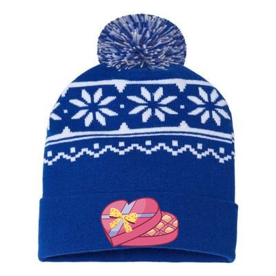 Valentines Chocolate Heart Shape Chocolate Hearts Cocoa Cool Gift USA-Made Snowflake Beanie