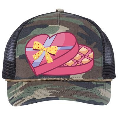 Valentines Chocolate Heart Shape Chocolate Hearts Cocoa Cool Gift Retro Rope Trucker Hat Cap