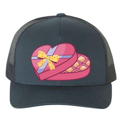 Valentines Chocolate Heart Shape Chocolate Hearts Cocoa Cool Gift Yupoong Adult 5-Panel Trucker Hat