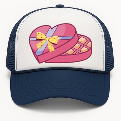 Valentines Chocolate Heart Shape Chocolate Hearts Cocoa Cool Gift Trucker Hat