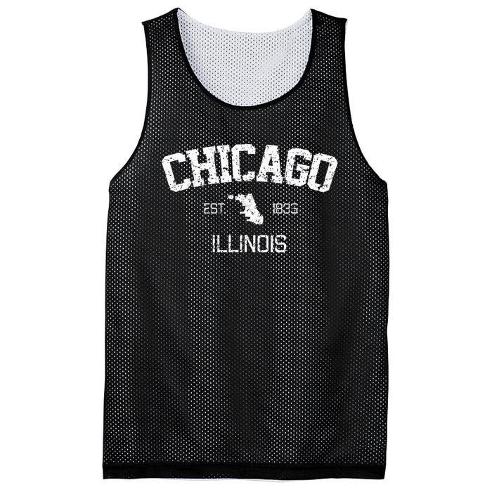 Vintage Chicago Illinois Est. 1833 Souvenir Mesh Reversible Basketball Jersey Tank