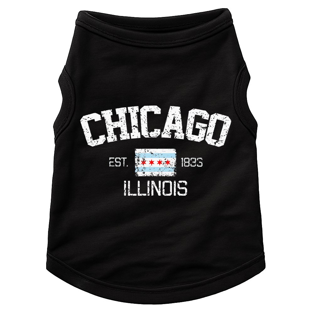 Vintage Chicago Illinois Est. 1833 Souvenir Doggie Tank
