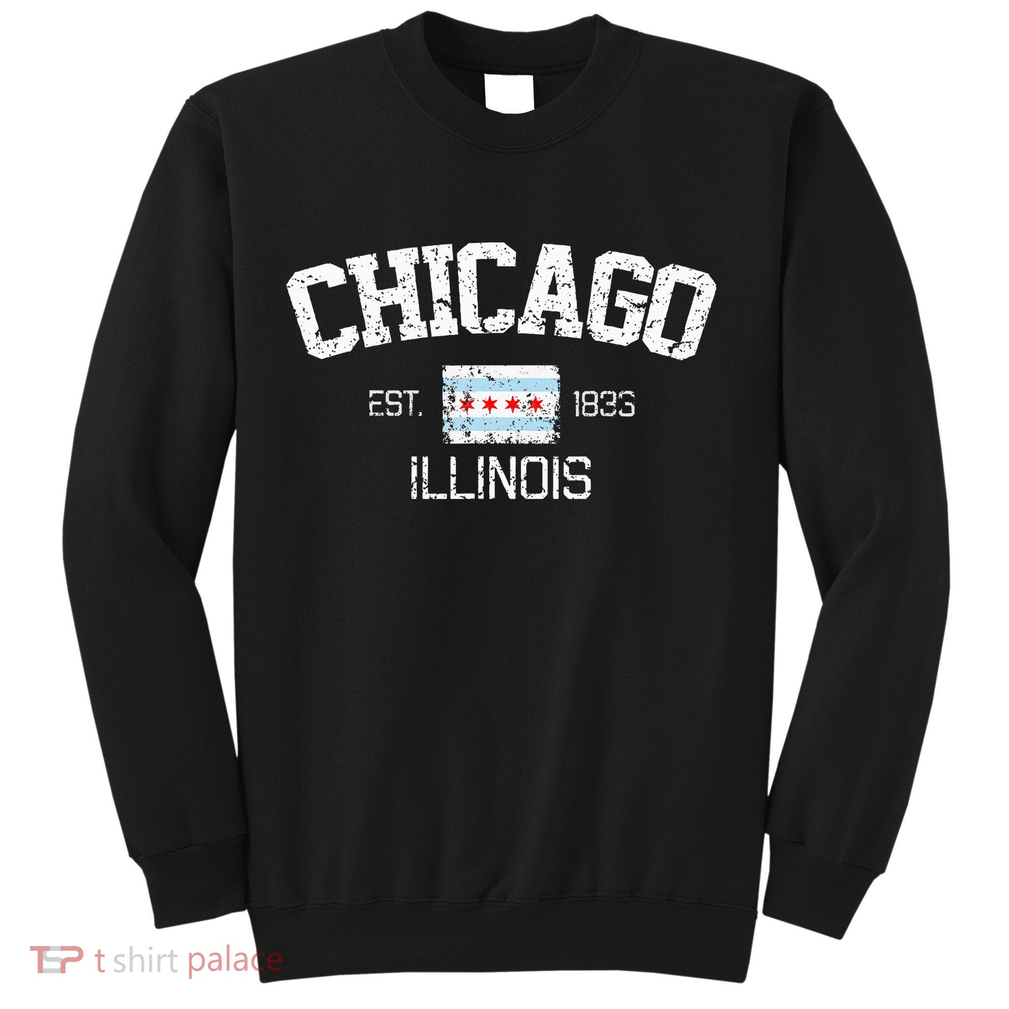Vintage Chicago Illinois Est. 1833 Souvenir Sweatshirt