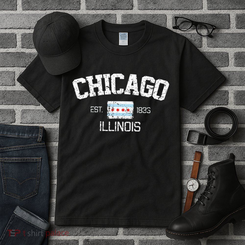 Vintage Chicago Illinois Est. 1833 Souvenir Tall T-Shirt