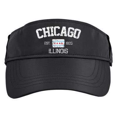 Vintage Chicago Illinois Est. 1833 Souvenir Adult Drive Performance Visor