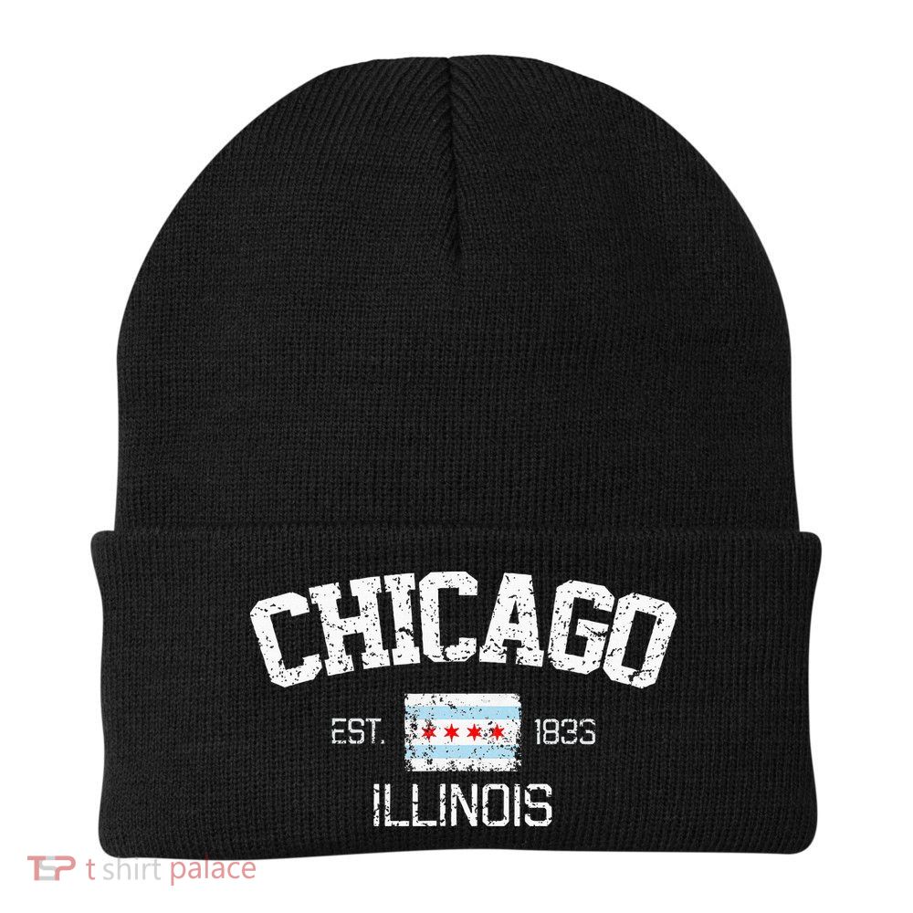 Vintage Chicago Illinois Est. 1833 Souvenir Beanie
