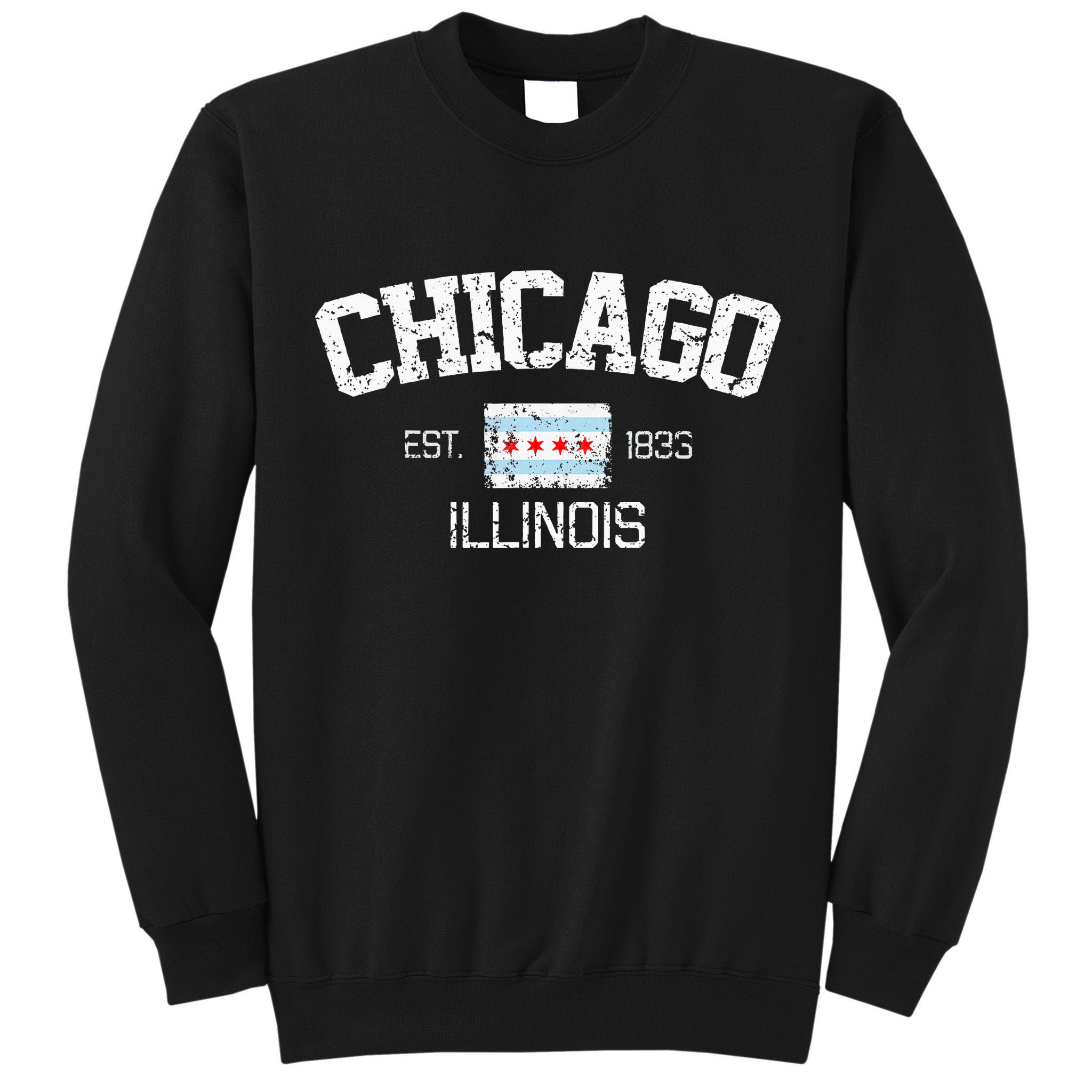 Vintage Chicago Illinois Est. 1833 Souvenir Tall Sweatshirt