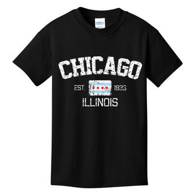 Vintage Chicago Illinois Est. 1833 Souvenir Kids T-Shirt