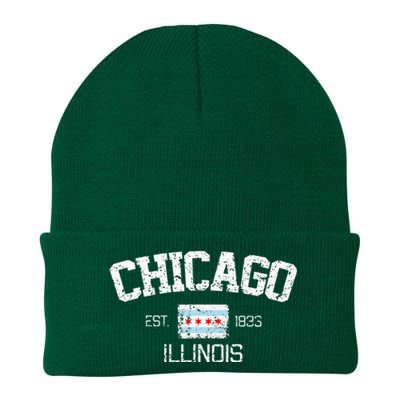 Vintage Chicago Illinois Est. 1833 Gift Knit Cap Winter Beanie