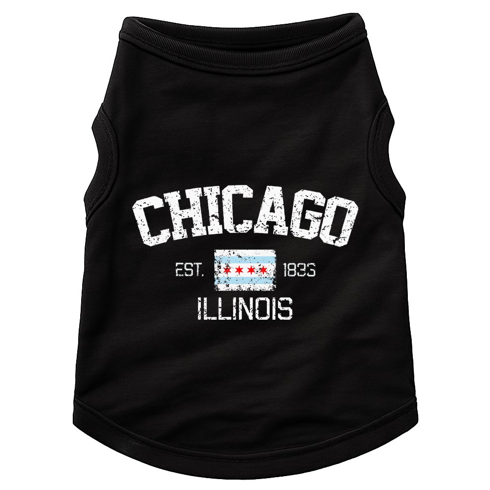 Vintage Chicago Illinois Est. 1833 Gift Doggie Tank