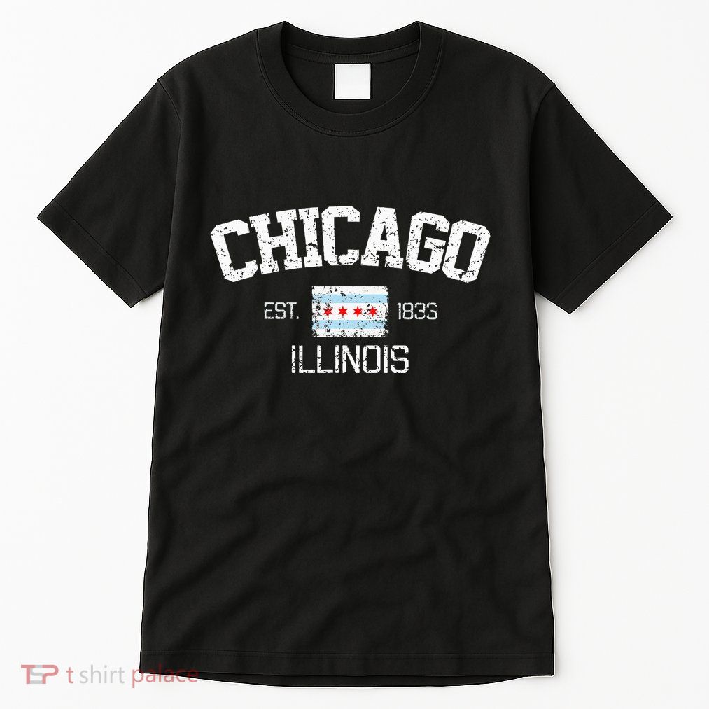 Vintage Chicago Illinois Est. 1833 Gift Tall T-Shirt