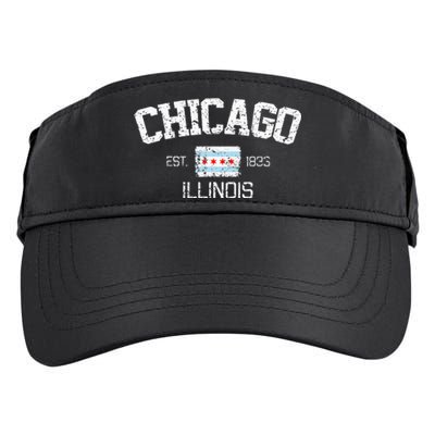 Vintage Chicago Illinois Est. 1833 Gift Adult Drive Performance Visor