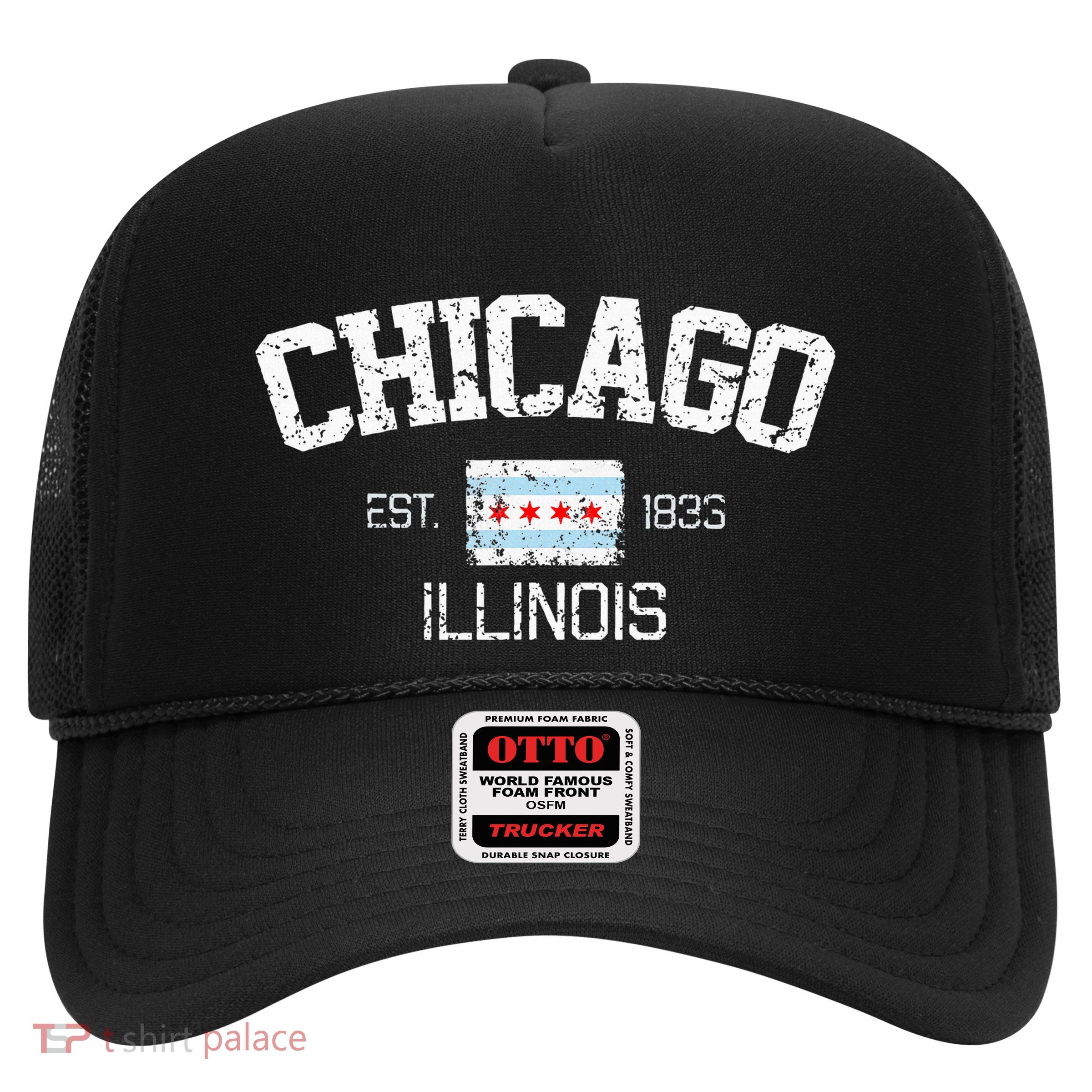 Vintage Chicago Illinois Est. 1833 Gift Trucker Hat