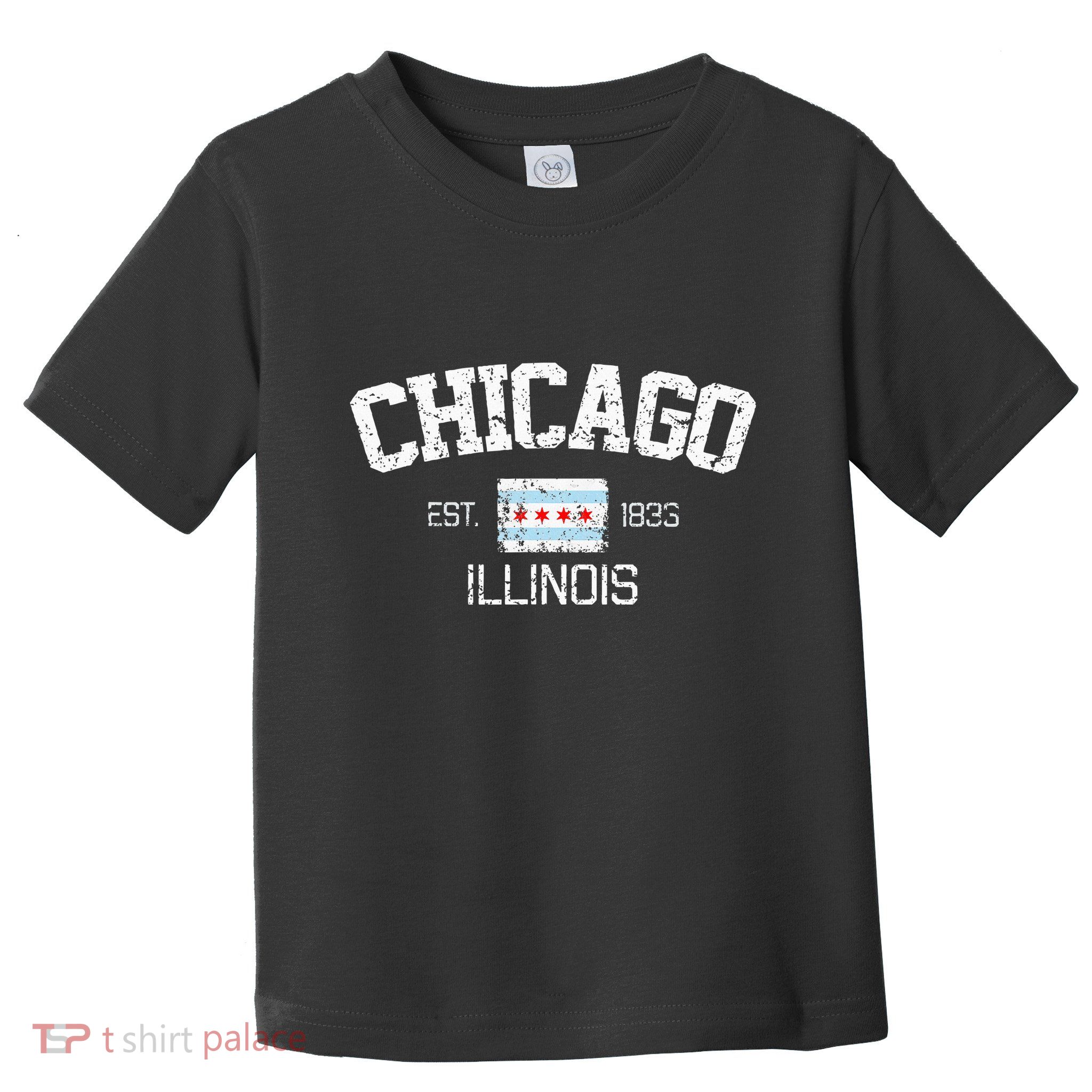 Vintage Chicago Illinois Est. 1833 Gift Toddler T-Shirt