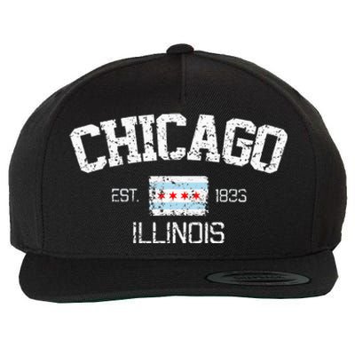 Vintage Chicago Illinois Est. 1833 Gift Wool Snapback Cap