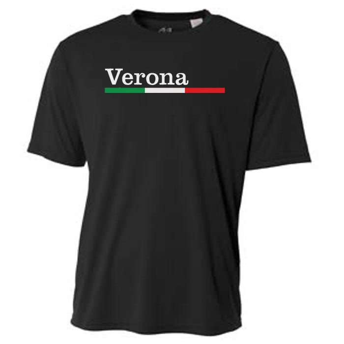 Verona Città Italiana Bandiera Italia Maglietta Cooling Performance Crew T-Shirt