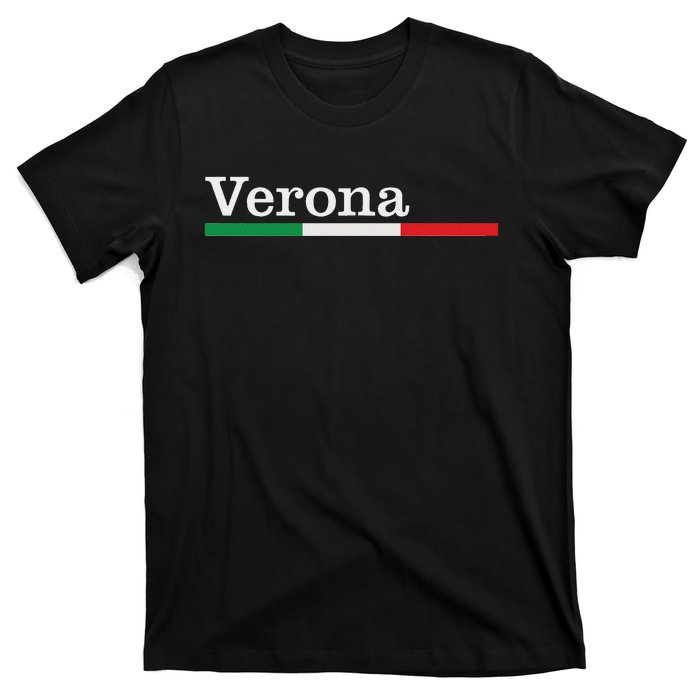 Verona Città Italiana Bandiera Italia Maglietta T-Shirt