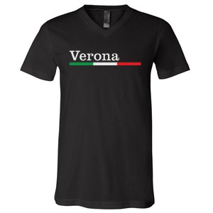 Verona Città Italiana Bandiera Italia Maglietta V-Neck T-Shirt