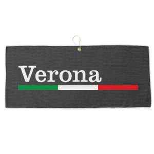 Verona Città Italiana Bandiera Italia Maglietta Large Microfiber Waffle Golf Towel