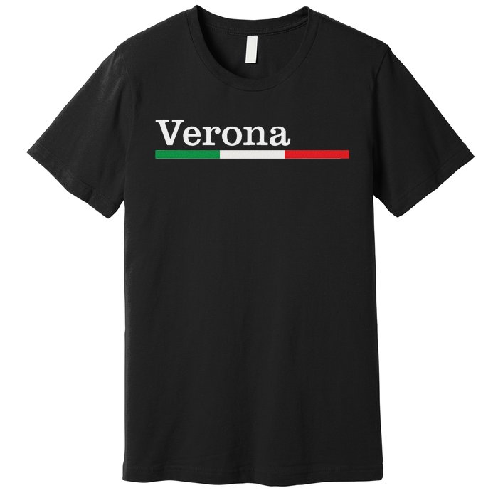 Verona Città Italiana Bandiera Italia Maglietta Premium T-Shirt