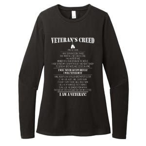 Veteran's Creed I'm A Veteran Womens CVC Long Sleeve Shirt