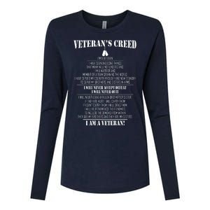 Veteran's Creed I'm A Veteran Womens Cotton Relaxed Long Sleeve T-Shirt