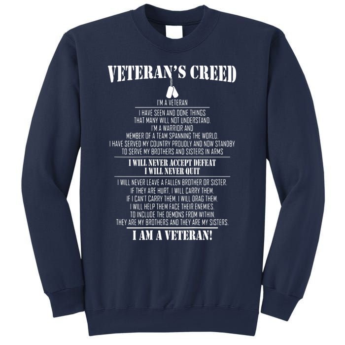 Veteran's Creed I'm A Veteran Sweatshirt