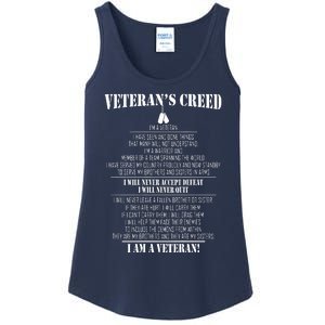 Veteran's Creed I'm A Veteran Ladies Essential Tank