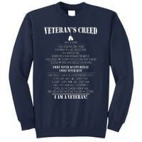 Veteran's Creed I'm A Veteran Tall Sweatshirt