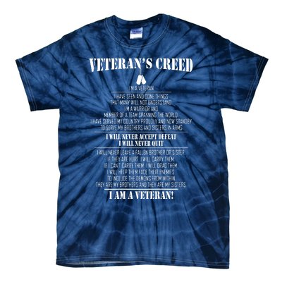 Veteran's Creed I'm A Veteran Tie-Dye T-Shirt