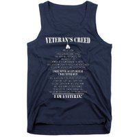 Veteran's Creed I'm A Veteran Tank Top