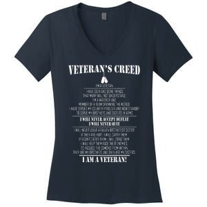 Veteran's Creed I'm A Veteran Women's V-Neck T-Shirt