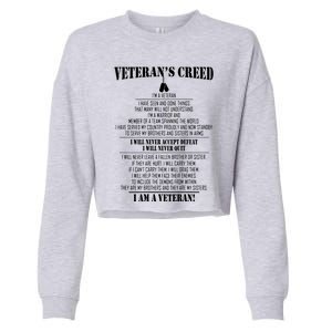 Veteran's Creed I'm A Veteran Cropped Pullover Crew