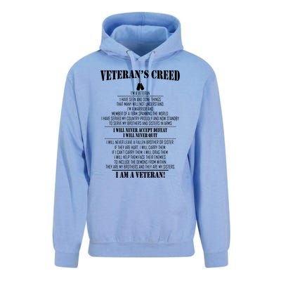 Veteran's Creed I'm A Veteran Unisex Surf Hoodie