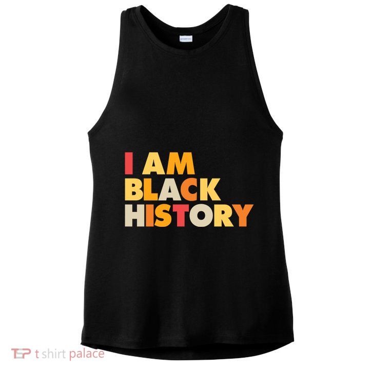 Vintage Colors I Am Black History Ladies PosiCharge Tri-Blend Wicking Tank