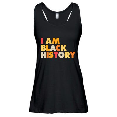 Vintage Colors I Am Black History Ladies Essential Flowy Tank