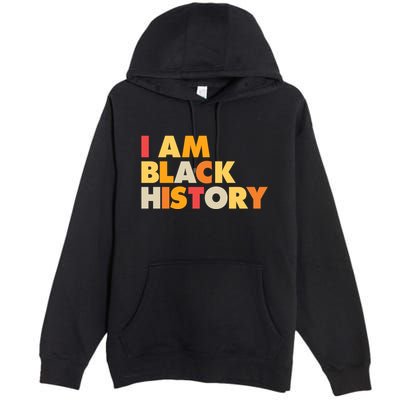 Vintage Colors I Am Black History Premium Pullover Hoodie