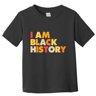 Vintage Colors I Am Black History Toddler T-Shirt