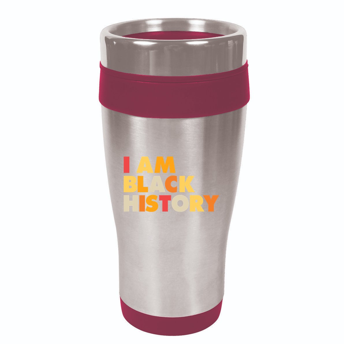 Vintage Colors I Am Black History 16oz Travel Tumbler
