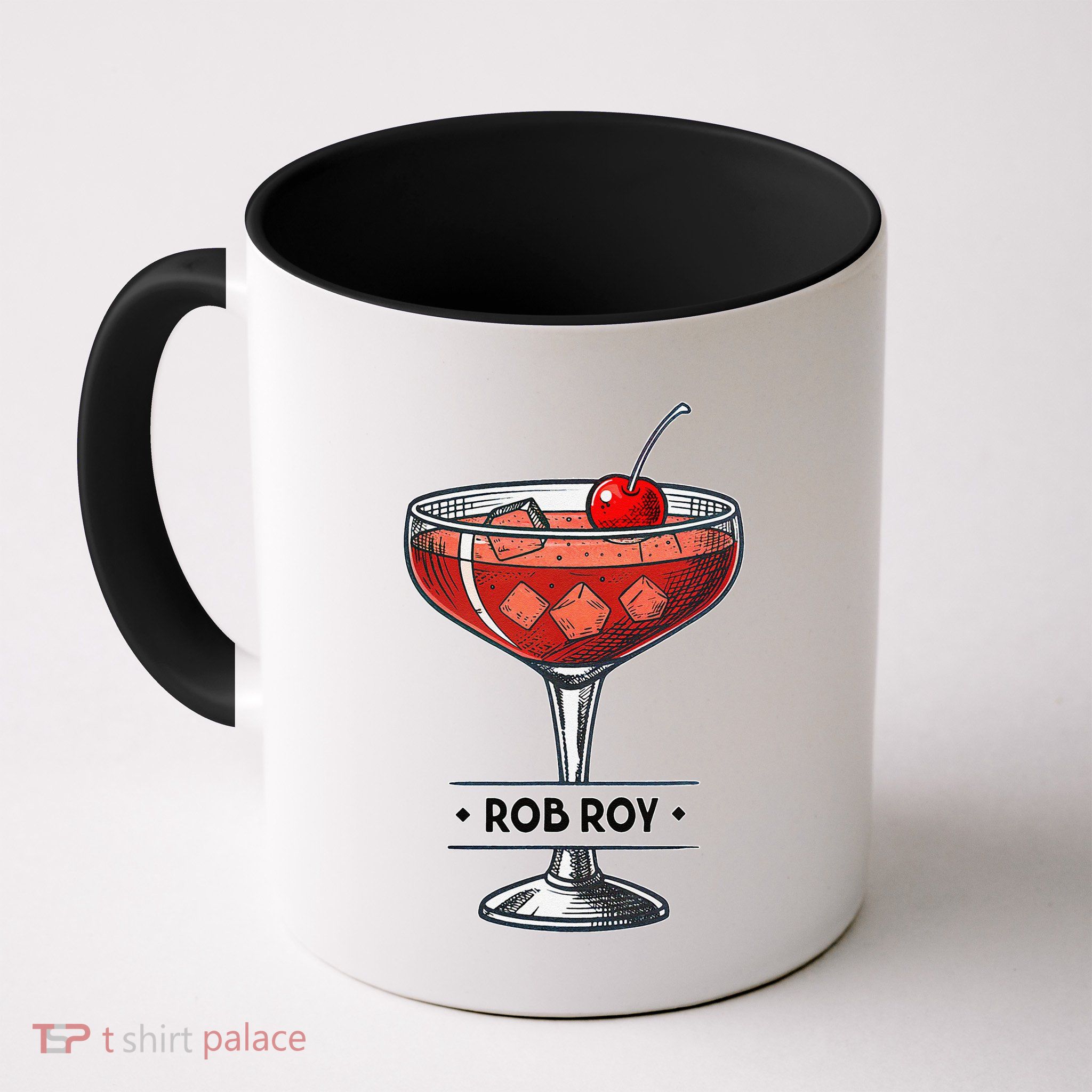 Vintage Cocktail Illustration Featuring Rob Roy Mug