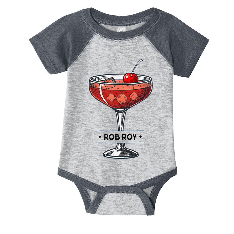 Vintage Cocktail Illustration Featuring Rob Roy Infant Baby Jersey Bodysuit