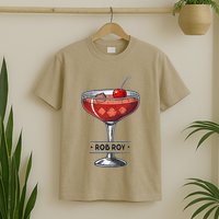 Vintage Cocktail Illustration Featuring Rob Roy T-Shirt