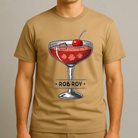 Vintage Cocktail Illustration Featuring Rob Roy T-Shirt