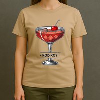 Vintage Cocktail Illustration Featuring Rob Roy T-Shirt