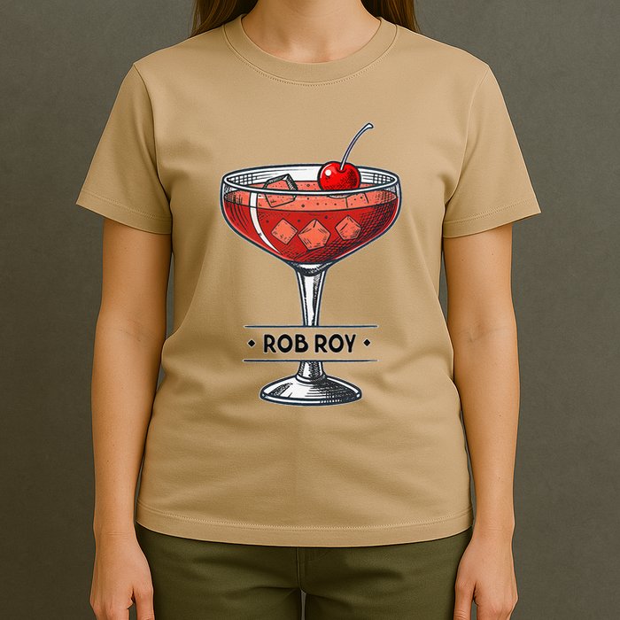 Vintage Cocktail Illustration Featuring Rob Roy T-Shirt