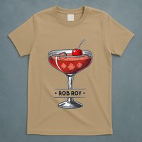 Vintage Cocktail Illustration Featuring Rob Roy T-Shirt